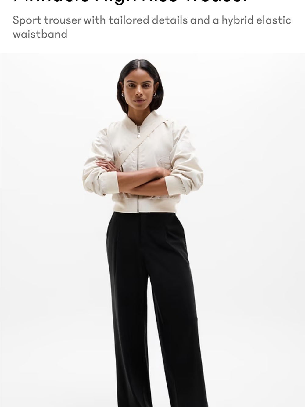 ATHLETA Pinnacle Black High-Waist Trousers